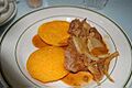 Tortillas con biste de higado