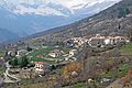 Vue du village de Saint-Léger en venant du col éponyme