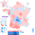 Élection présidentielle française de 1995 T1 carte départements & régions