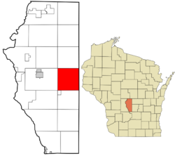 Adams County Wisconsin incorporated and unincorporated areas Lincoln highlighted.svg