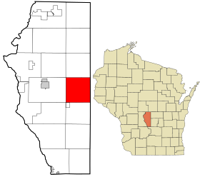 Archivo:Adams County Wisconsin incorporated and unincorporated areas Lincoln highlighted