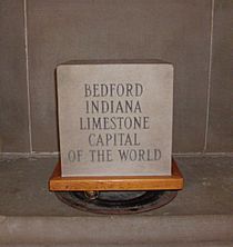 Archivo:Bedford, IN limestone, Indiana Statehouse