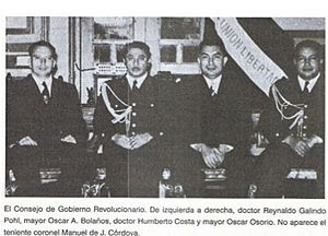 Archivo:CONSEJO DE GOBIERNO REVOLUCIONARIO izq. dr. Reynaldo Galindo Pohl
