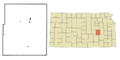 Chase County Kansas Incorporated and Unincorporated areas Strong City Highlighted