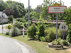 Cuissy-et-Geny (Aisne) city limit sign.JPG