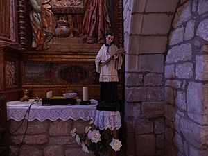 Archivo:Figura eclesiástica de San Luis Gonzaga en la iglesia Nuestra Señora de La Asunción en Olmillos de Muñó