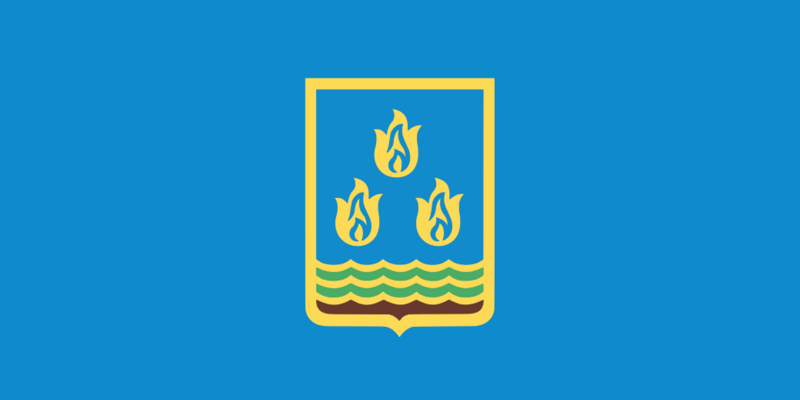 Flag of Baku, Azerbaijan