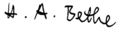 Hans Bethe (signature)