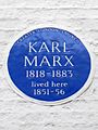 Karl Marx 1818-1883 lived here 1851-56