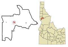 Lewis County Idaho Incorporated and Unincorporated areas Craigmont Highlighted.svg