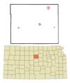 Lincoln County Kansas Incorporated and Unincorporated areas Barnard Highlighted
