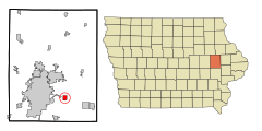 Linn County Iowa Incorporated and Unincorporated areas Bertram Highlighted.svg