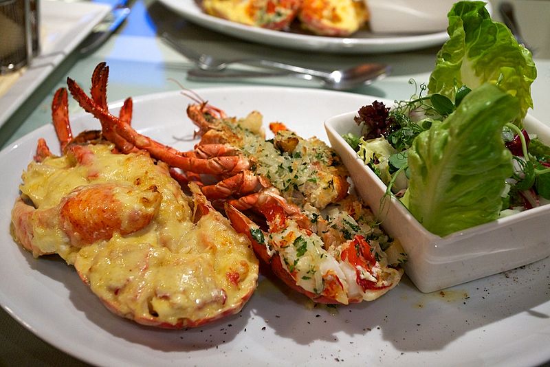 Lobster Thermidor entree