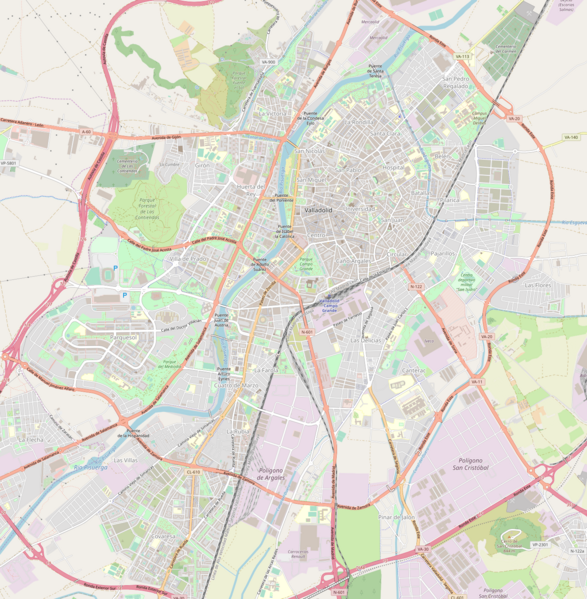 Location map Valladolid