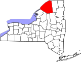 Map of New York highlighting St. Lawrence County.svg