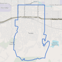 Map of Tarzana California 2009.png