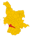 Map of comune of Santa Giusta (province of Oristano, region Sardinia, Italy) - 2016