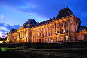 Archivo:Palais royal de Bruxelles - nocturne 25
