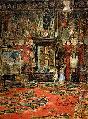 Archivo:(Barcelona) El taller de Marià Fortuny a Roma - Ricardo de Madrazo - Museu Nacional d'Art de Catalunya