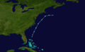 1997 Atlantic unnamed subtropical storm track.png