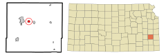 Allen County Kansas Incorporated and Unincorporated areas Gas Highlighted.svg