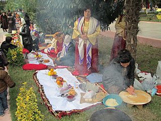 Azerbaijan-Pomegranate Festival, making lavash bread (e-citizen).jpg