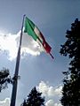 Bandera monumental en el cerro El Calvario, Toluca, México