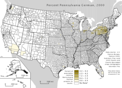 Archivo:Census Bureau 2000, Pennsylvania Dutch in the United States