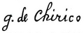 Chirico autograph