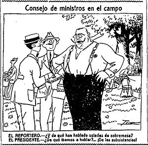 Archivo:Consejo de ministros en el campo, de Tovar, La Voz, 10 de mayo de 1921