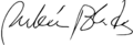 Firma de Rubén Blades