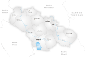 Archivo:Karte Gemeinden des Bezirks Pfäffikon