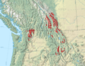 Larix lyallii range map-Natural Earth