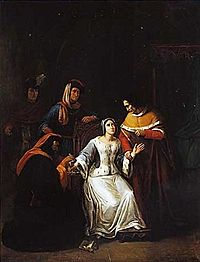 Archivo:Louis Georges Paradis - L'empoisonnement de Blanche de Bourbon, épouse de Pierre le Cruel