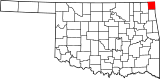 Map of Oklahoma highlighting Ottawa County.svg