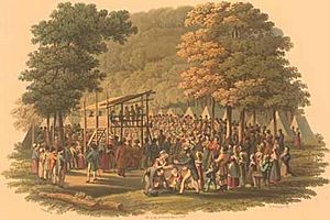 Archivo:Methodist camp meeting (1819 engraving)