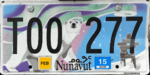 Nunavut license plate 2014 T00 277 trailer.png