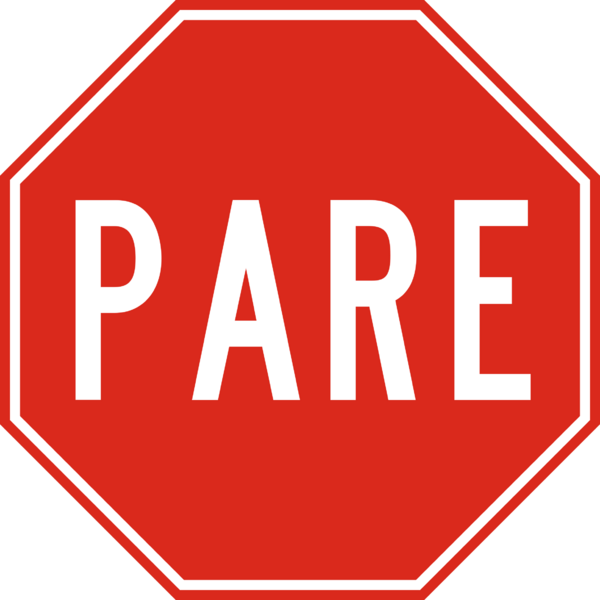 Paraguay road sign R-01