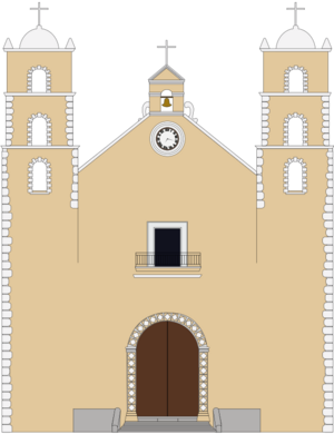 Archivo:Parroquia de San Miguel, Hoctún
