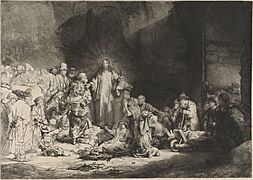 Rembrandt - The Little Children Being Brought to Jesus ("The 100 Guilder Print") - WGA19060