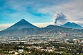View of eruption of Fuego Volcano from Guatemala City