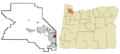 Washington County Oregon Incorporated and Unincorporated areas Garden Home-Whitford Highlighted