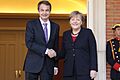 Zapatero con Angela Merkel en el Palacio de La Moncloa