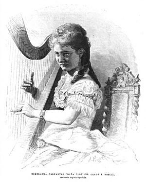 Archivo:1876-11-30, La Ilustración Española y Americana, Esmeralda Cervantes (Doña Clotilde Cerdá y Bosch) (cropped)