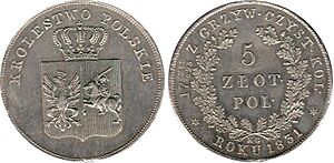 Archivo:5 zlotych polskich 1831 krolestwo polskie