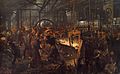 Adolph Menzel - Eisenwalzwerk - Google Art Project