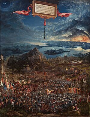 Archivo:Albrecht Altdorfer - Schlacht bei Issus (Alte Pinakothek, München) - Google Art Project