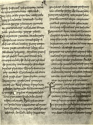 Archivo:Bede, Ecclesiastical History, Cotton Tiberius C II, fol. 87v