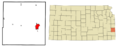 Bourbon County Kansas Incorporated and Unincorporated areas Fort Scott Highlighted