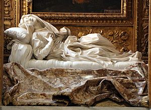 Archivo:Cappella palluzzi-albertoni di giacomo mola (1622-25), con beata ludovica alberoni di bernini (1671-75) e pala del baciccio (s. anna e la vergine) 05